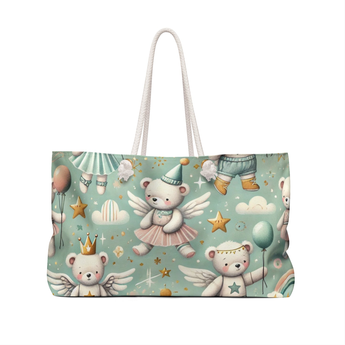 Cute Angel Bear Weekender Bag - Perfect for Travel & Gifting