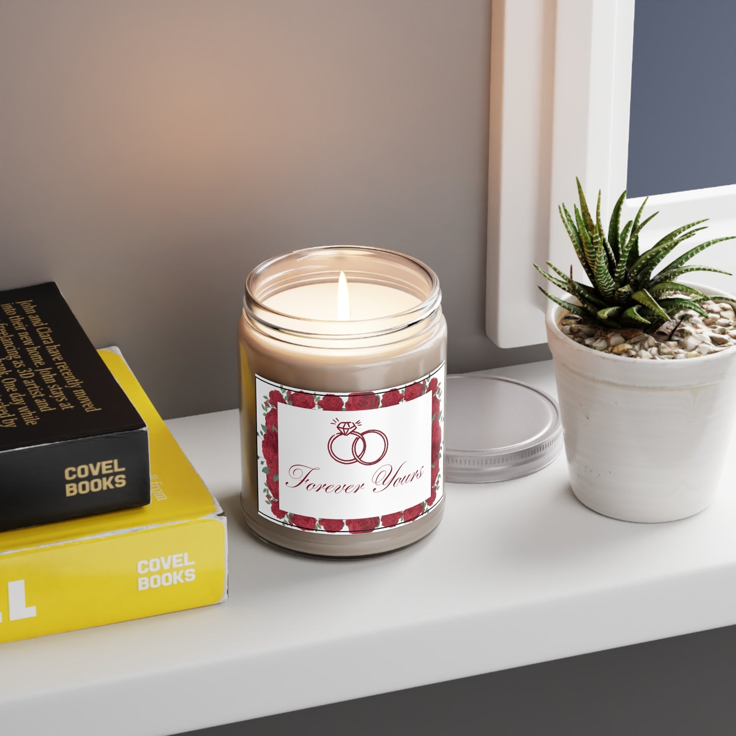 Forever Yours Wedding Candle – Romantic Soy Wax Candle for Engagements, Weddings, Anniversaries, and Special Occasions