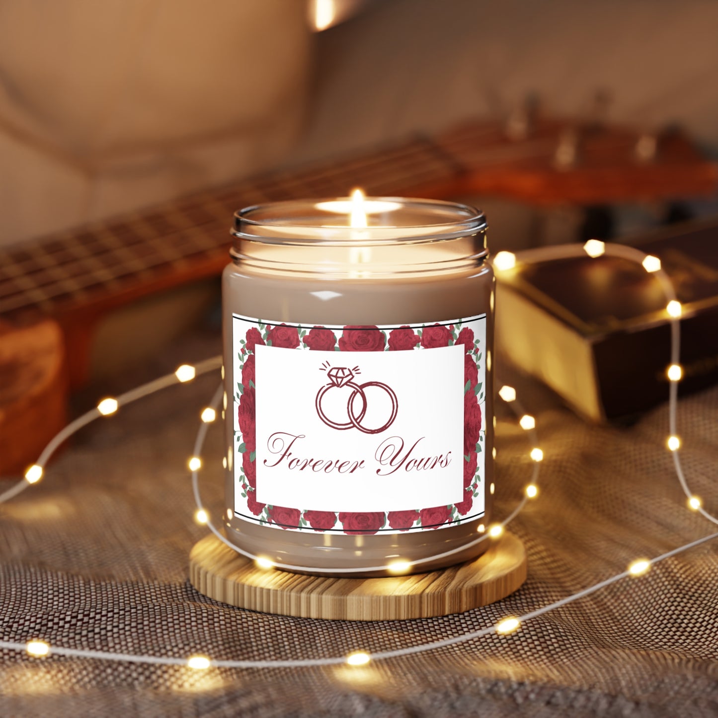 Forever Yours Wedding Candle – Romantic Soy Wax Candle for Engagements, Weddings, Anniversaries, and Special Occasions