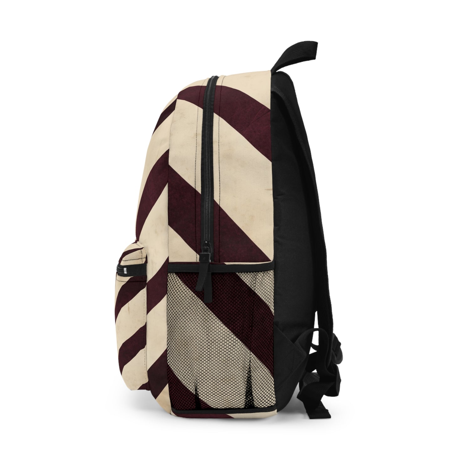 Backpack Vintage Burgundy Striped - Durable and Stylish Every