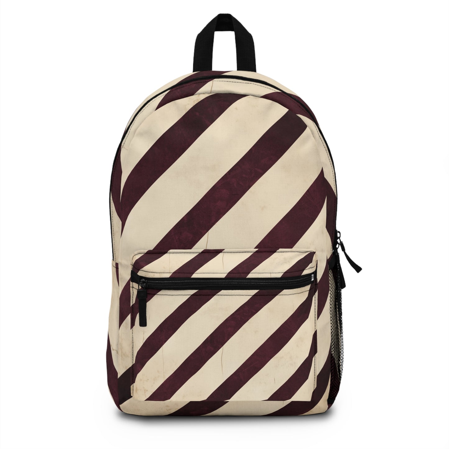 Backpack Vintage Burgundy Striped - Durable and Stylish Every