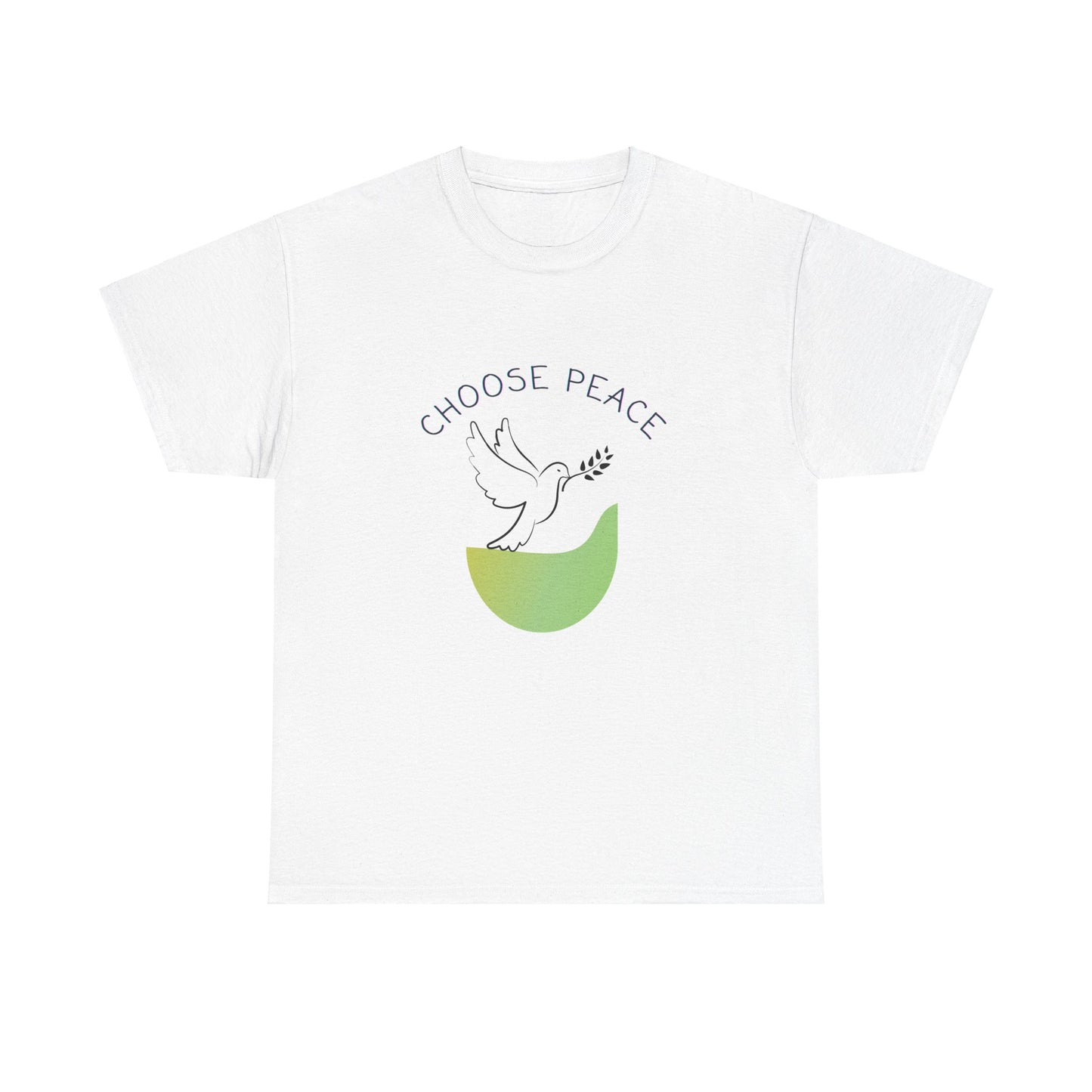 Choose Peace Unisex Heavy Cotton Tee - Inspirational T-Shirt for Mindfulness and Serenity