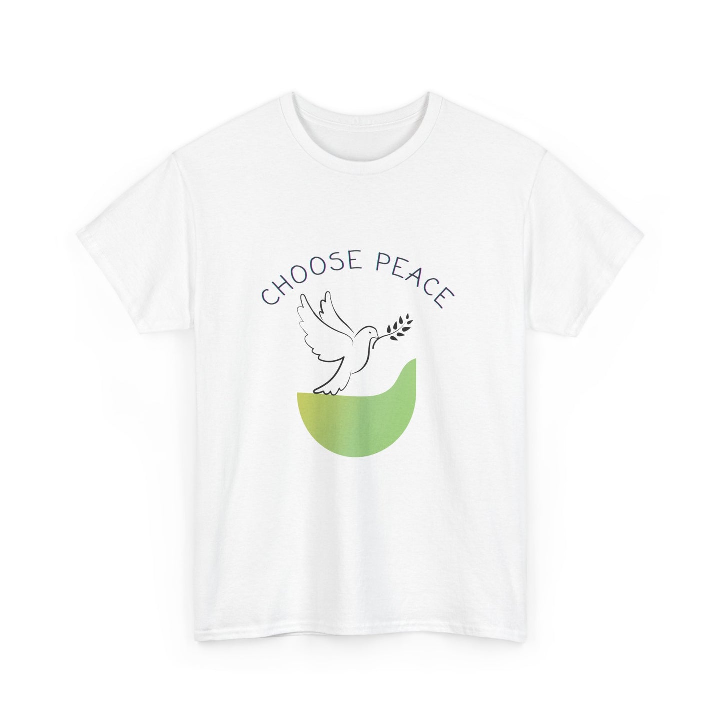 Choose Peace Unisex Heavy Cotton Tee - Inspirational T-Shirt for Mindfulness and Serenity