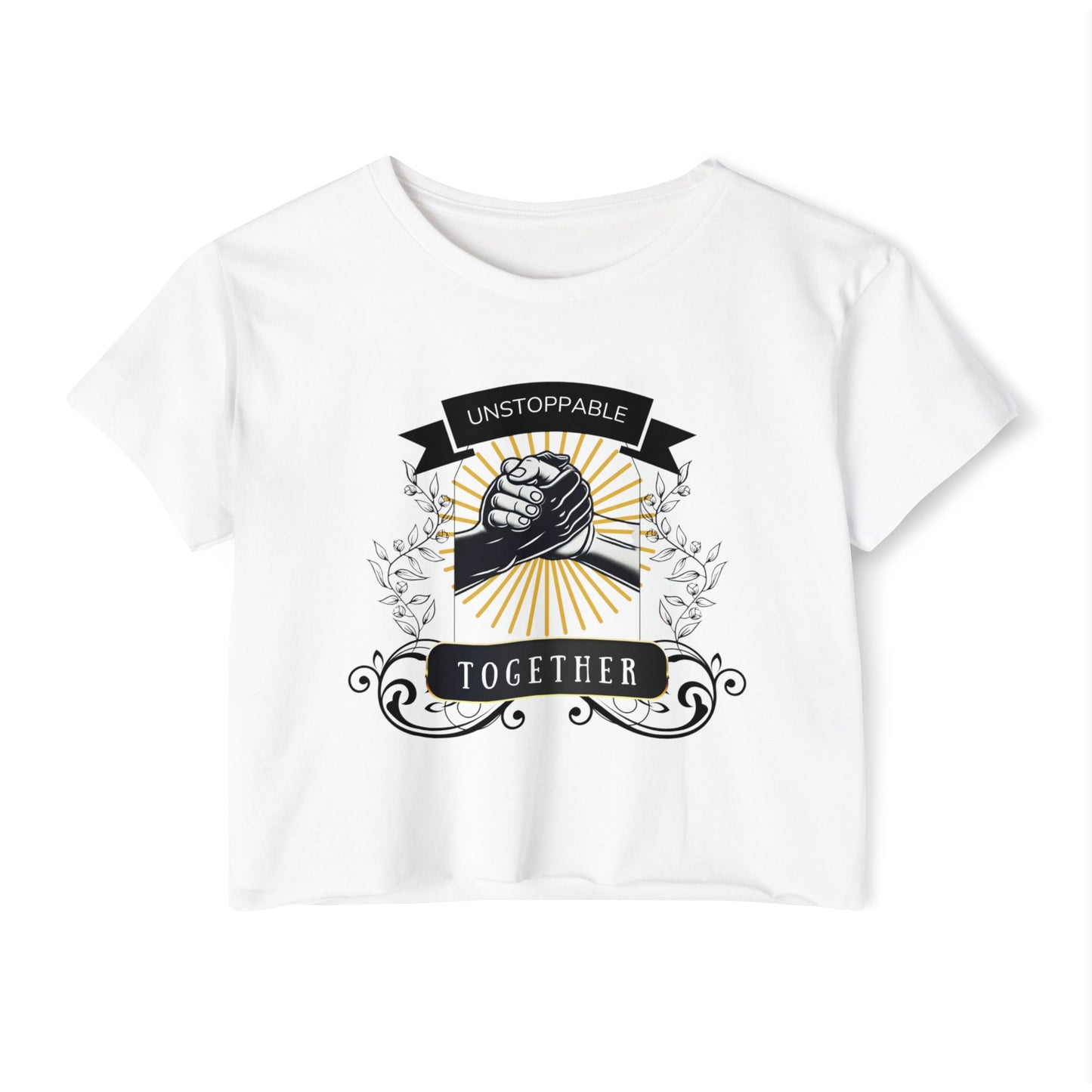 Unstoppable Together Festival Crop Top for Women - Empowering Graphic Tee for Festivals and More