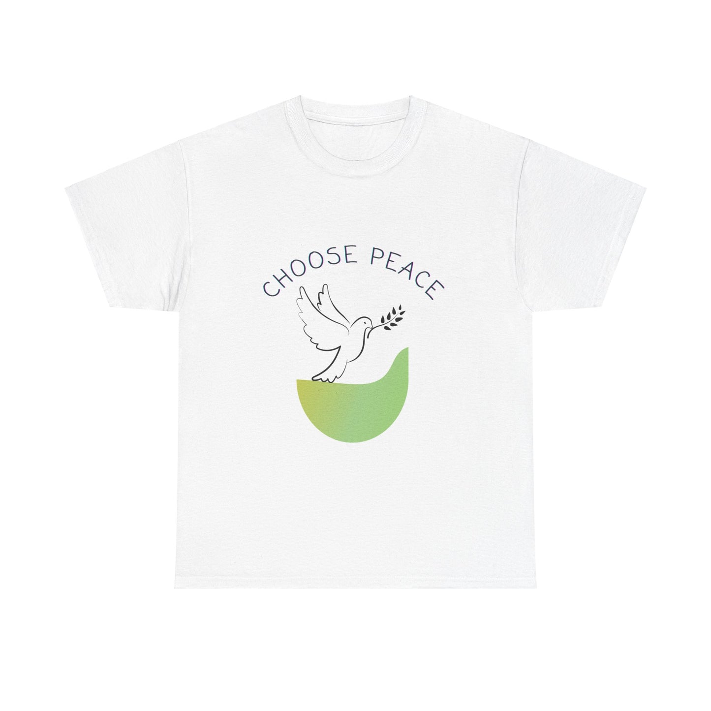 Choose Peace Unisex Heavy Cotton Tee - Inspirational Graphic Shirt