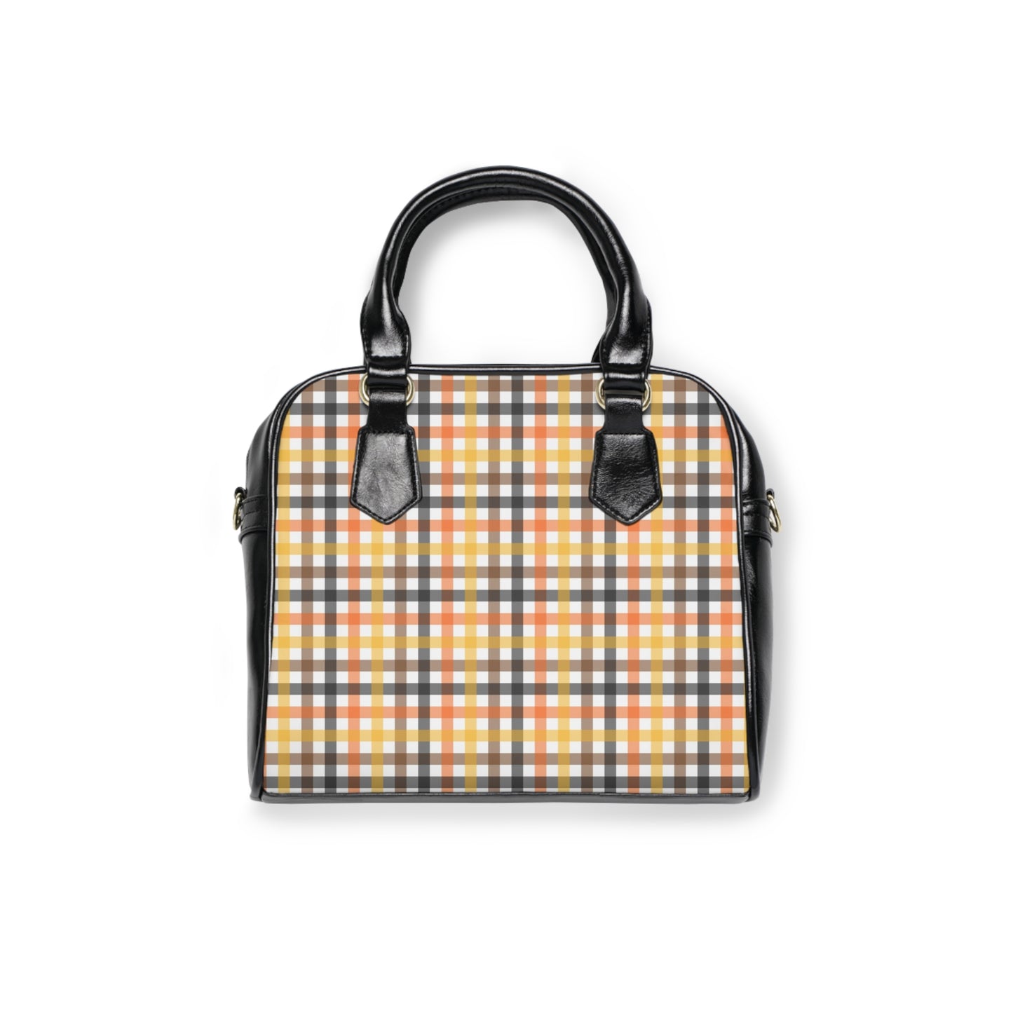 Autumn Plaid Shoulder Handbag - Stylish Tote for Everyday Use