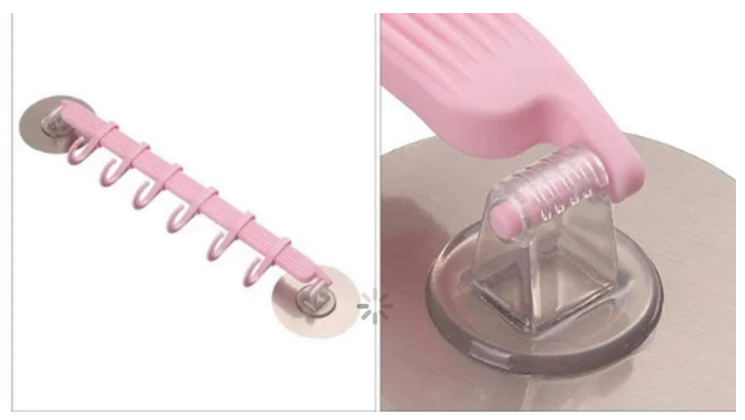 i-Purpose Adhesive Shower Hook Rack – Space-Saving Storage Solution for Bathroom and Kitchen