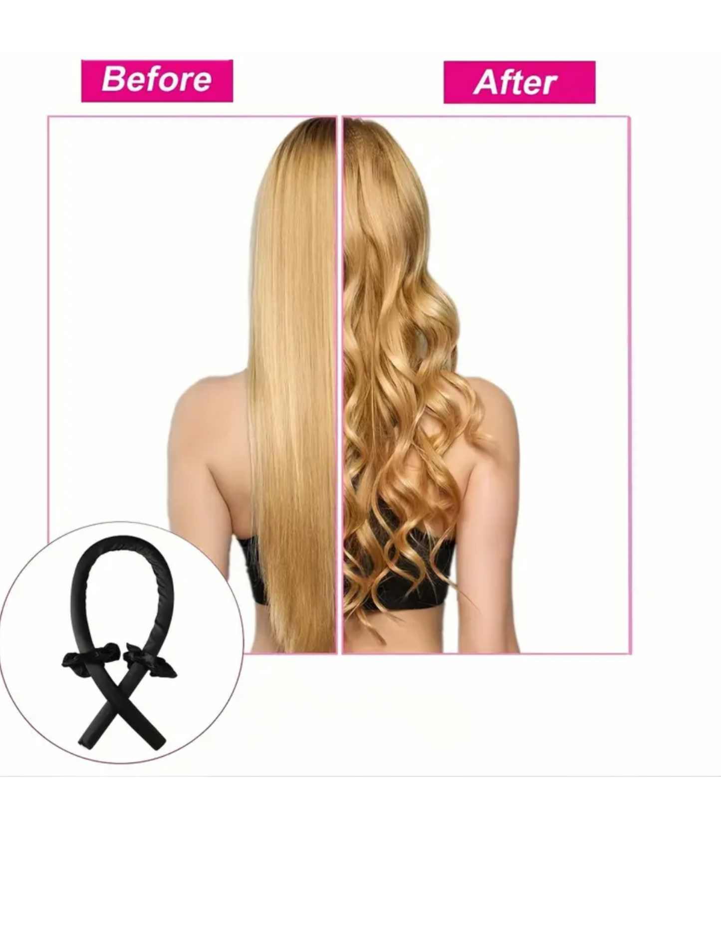 Heatless Satin Curling Set & Scrunchies - Effortless Curls for Luxurious Hair
