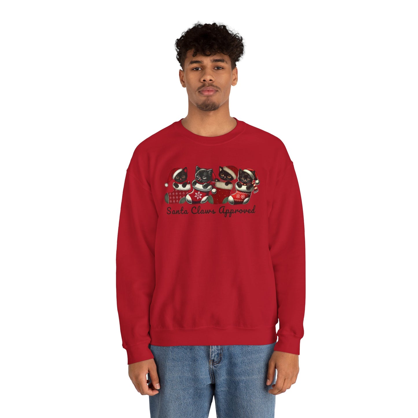 Santa Claws Approved Unisex Heavy Blend™ Crewneck Sweatshirt - Festive Holiday Apparel