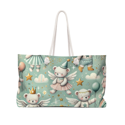 Cute Angel Bear Weekender Bag - Perfect for Travel & Gifting