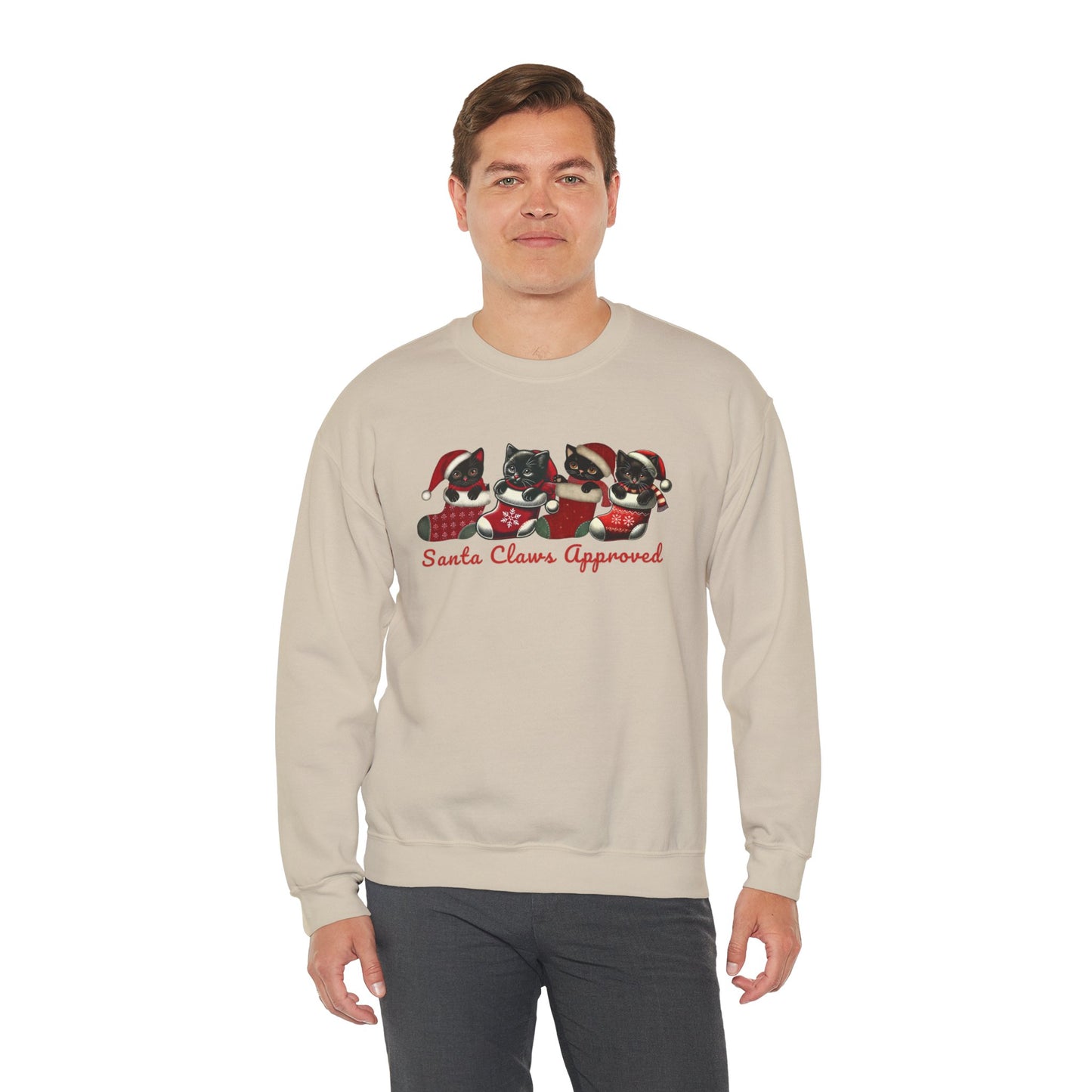 Santa Claws Approved Unisex Crewneck Sweatshirt