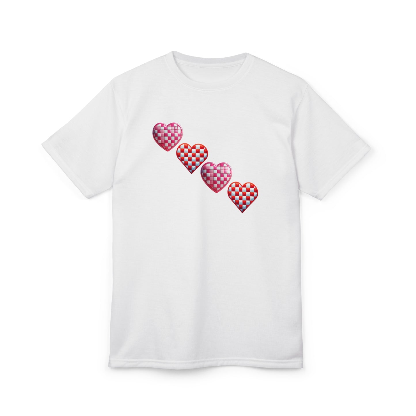 Valentine's Day Love Hearts Unisex Tee – Cute Graphic Heart Design