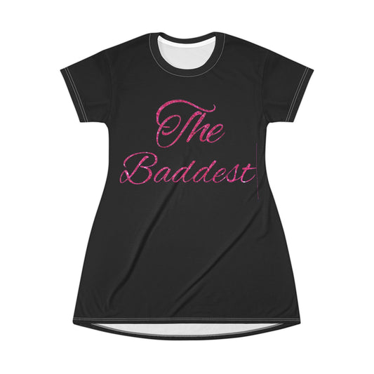 "The Baddest" Women's T-Shirt Dress  (AOP)