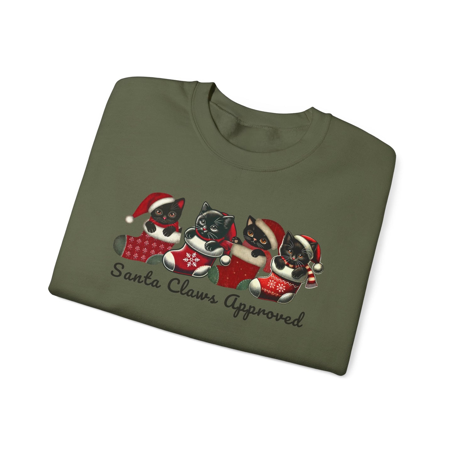 Santa Claws Approved Unisex Heavy Blend™ Crewneck Sweatshirt - Festive Holiday Apparel