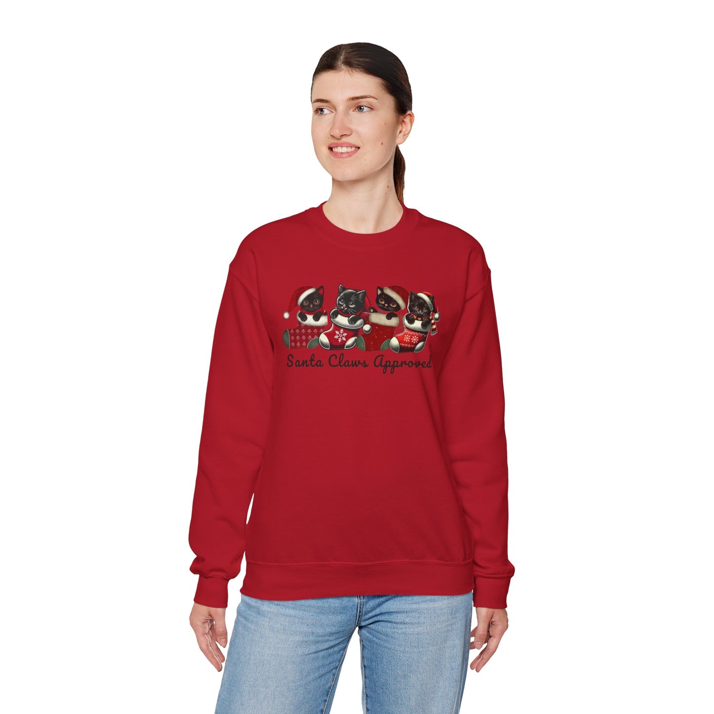 Santa Claws Approved Unisex Heavy Blend™ Crewneck Sweatshirt - Festive Holiday Apparel