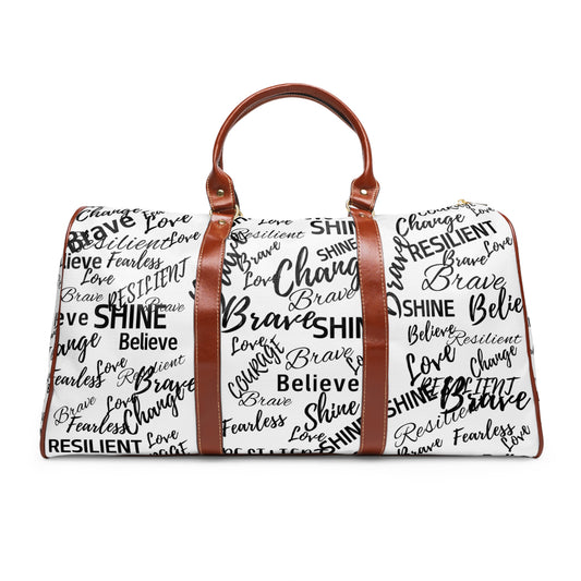 Waterproof Travel Bag Empowerment-Inspired Travel Bag – Stylish, Durable, and Motivational Inspirational  Bold Affirmations for Fearless Adventurers