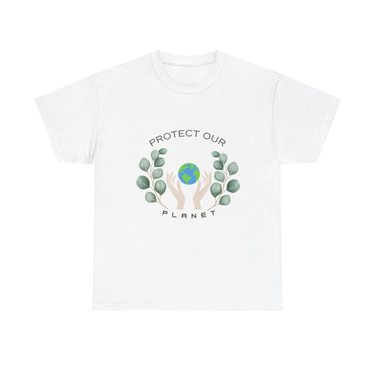 Protect Our Planet Unisex Heavy Cotton Tee - Eco-Friendly Earth Day Shirt