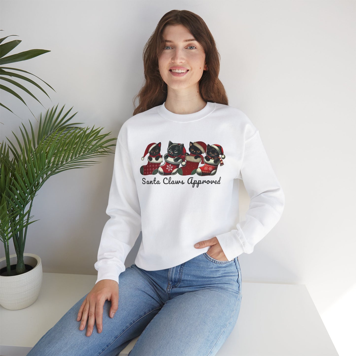 Santa Claws Approved Unisex Heavy Blend™ Crewneck Sweatshirt - Festive Holiday Apparel