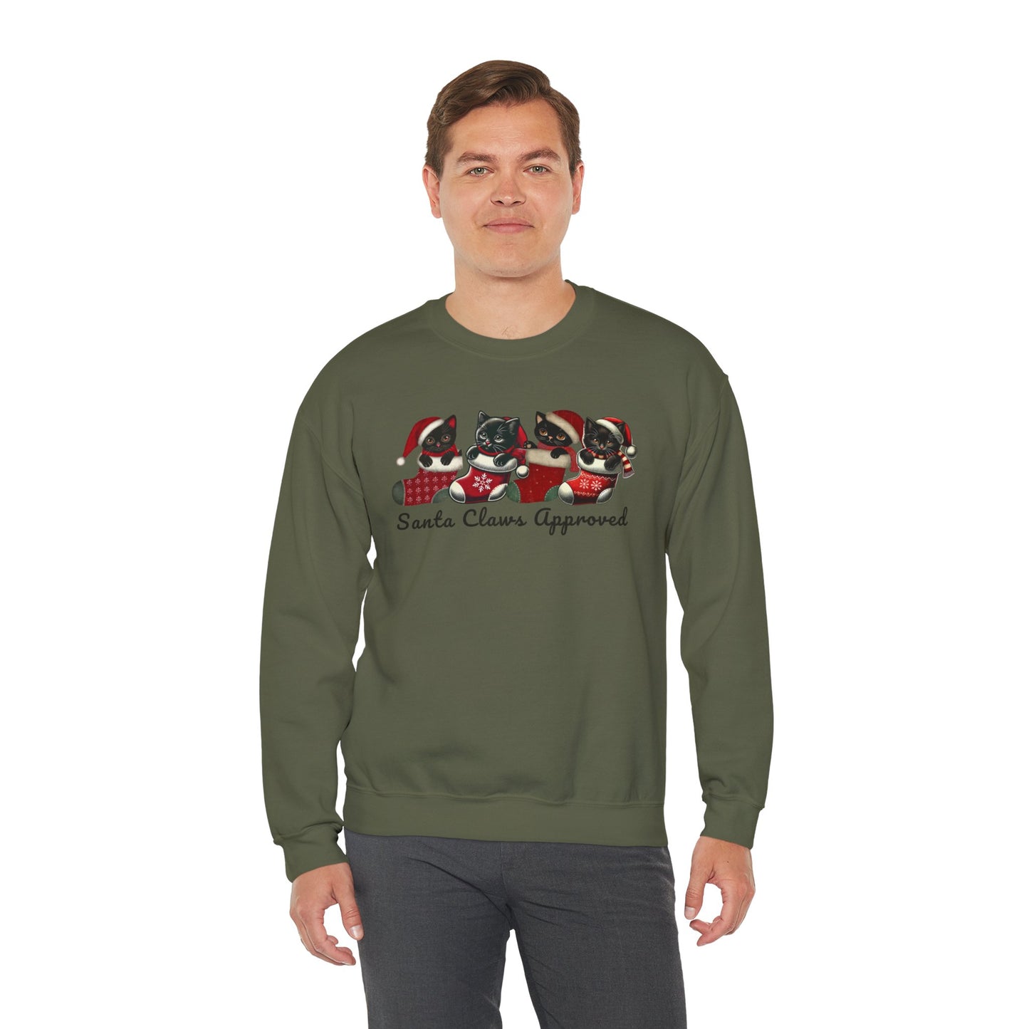 Santa Claws Approved Unisex Heavy Blend™ Crewneck Sweatshirt - Festive Holiday Apparel