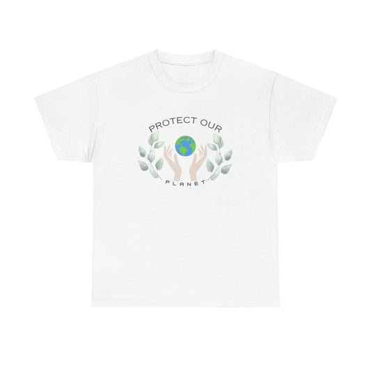 Eco-Friendly Unisex Heavy Cotton Tee - "Protect Our Planet"