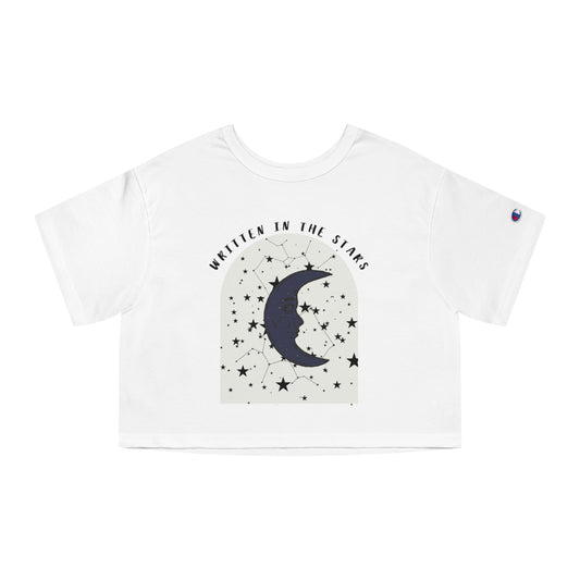 Cropped T-Shirt - 'Written in the Stars' Casual Tee for Dreamers