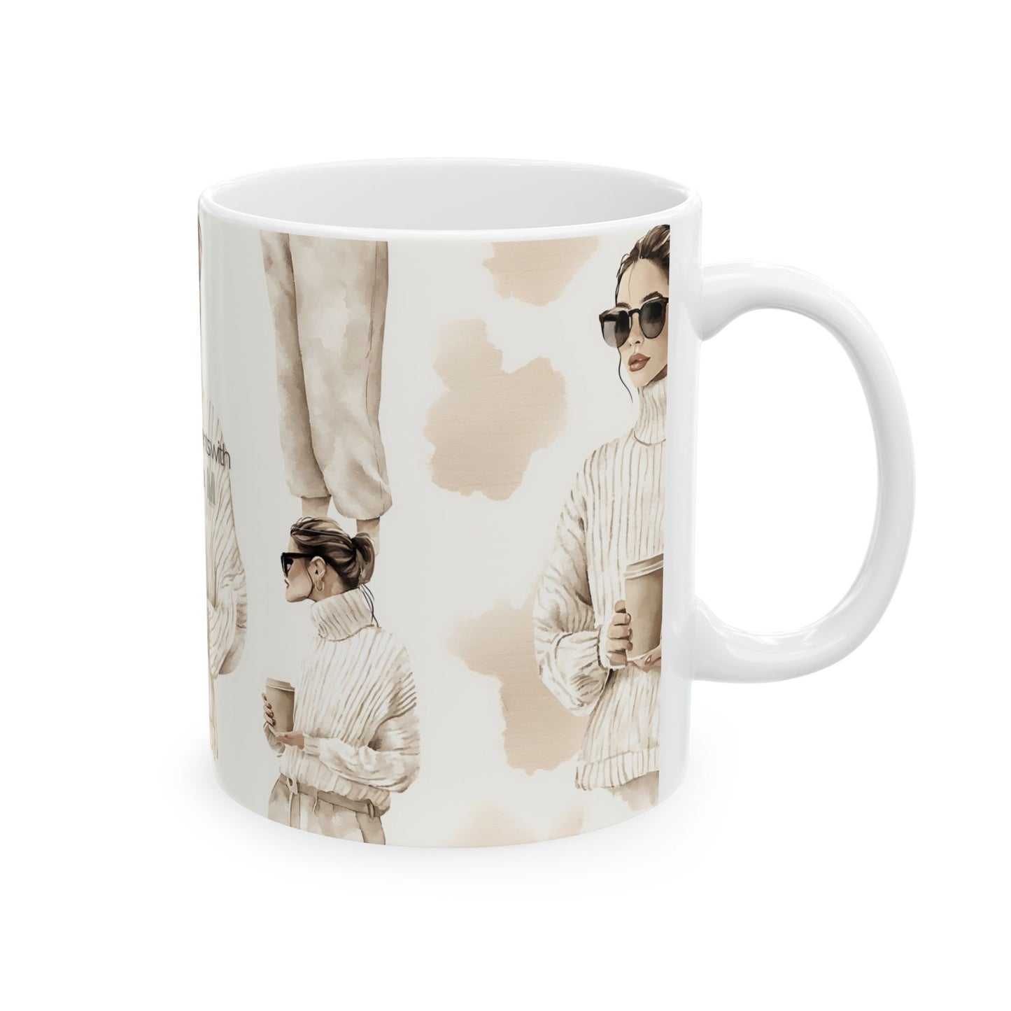 Elegant Ceramic Coffee Mug - "Craft Your Moments with Elegance" - 11oz & 15oz
