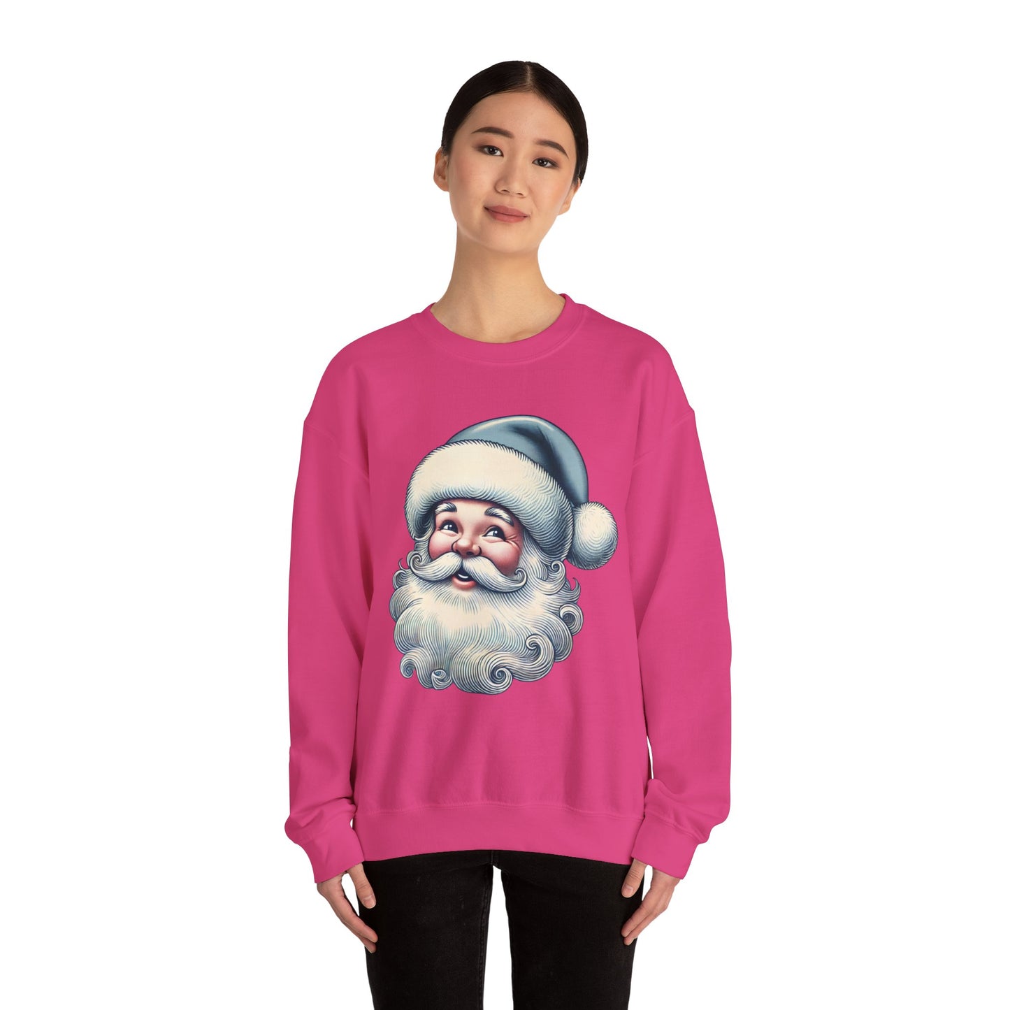 Vintage Santa Christmas Crewneck Sweatshirt – Festive Holiday Apparel