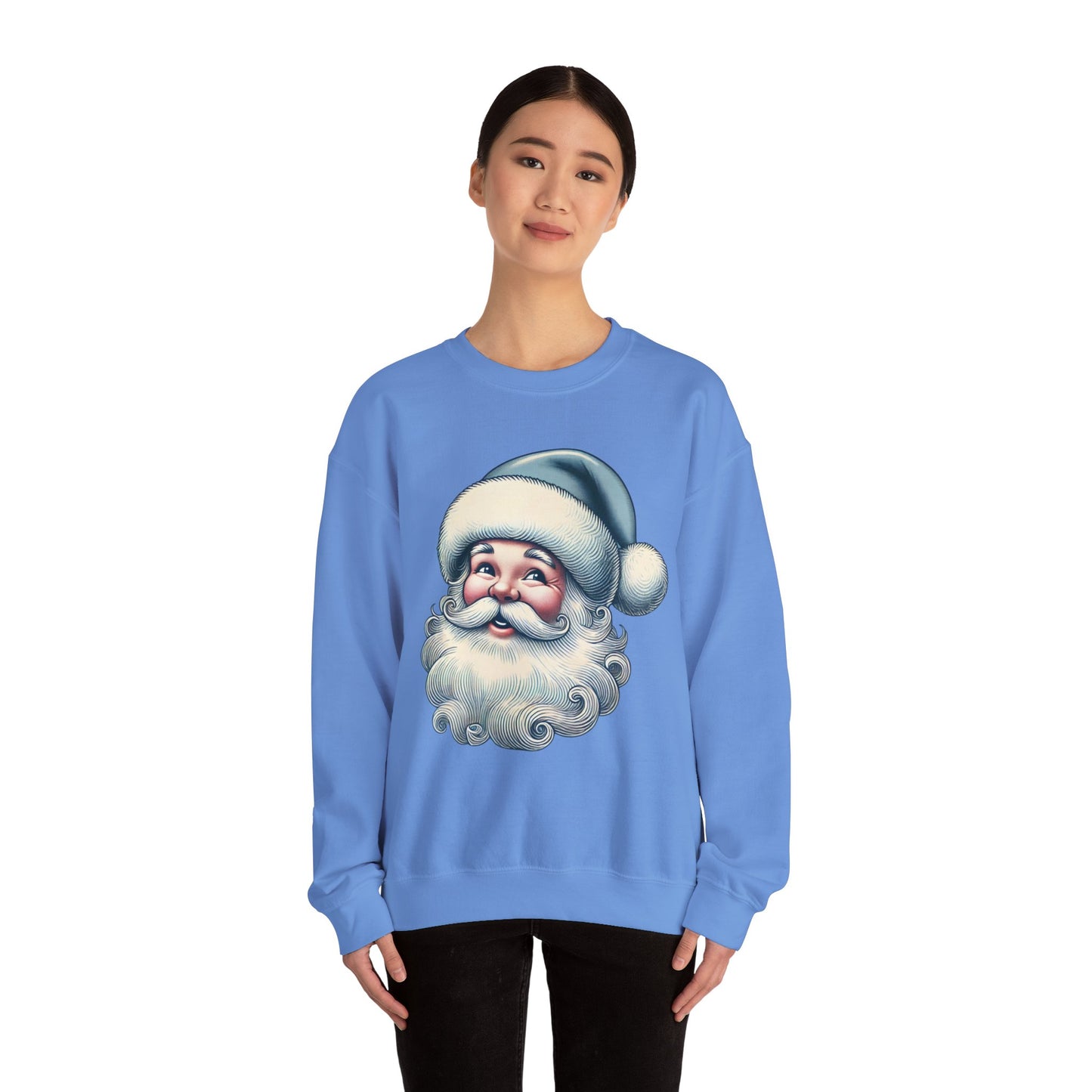 Vintage Santa Christmas Crewneck Sweatshirt – Festive Holiday Apparel