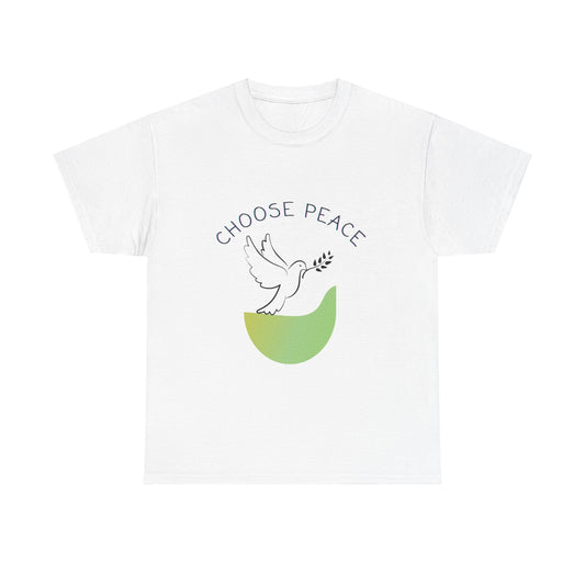 Choose Peace Unisex Heavy Cotton Tee - Inspirational Graphic Shirt
