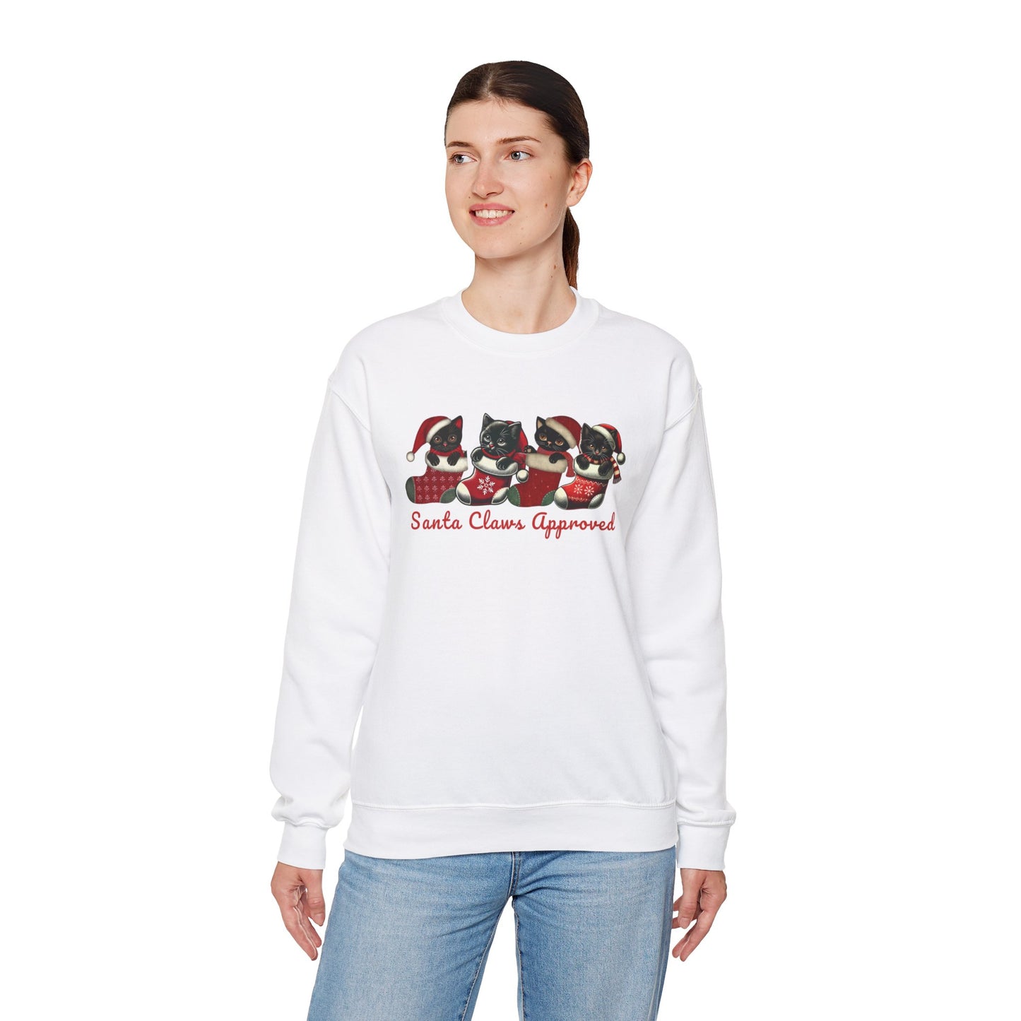 Santa Claws Approved Unisex Crewneck Sweatshirt