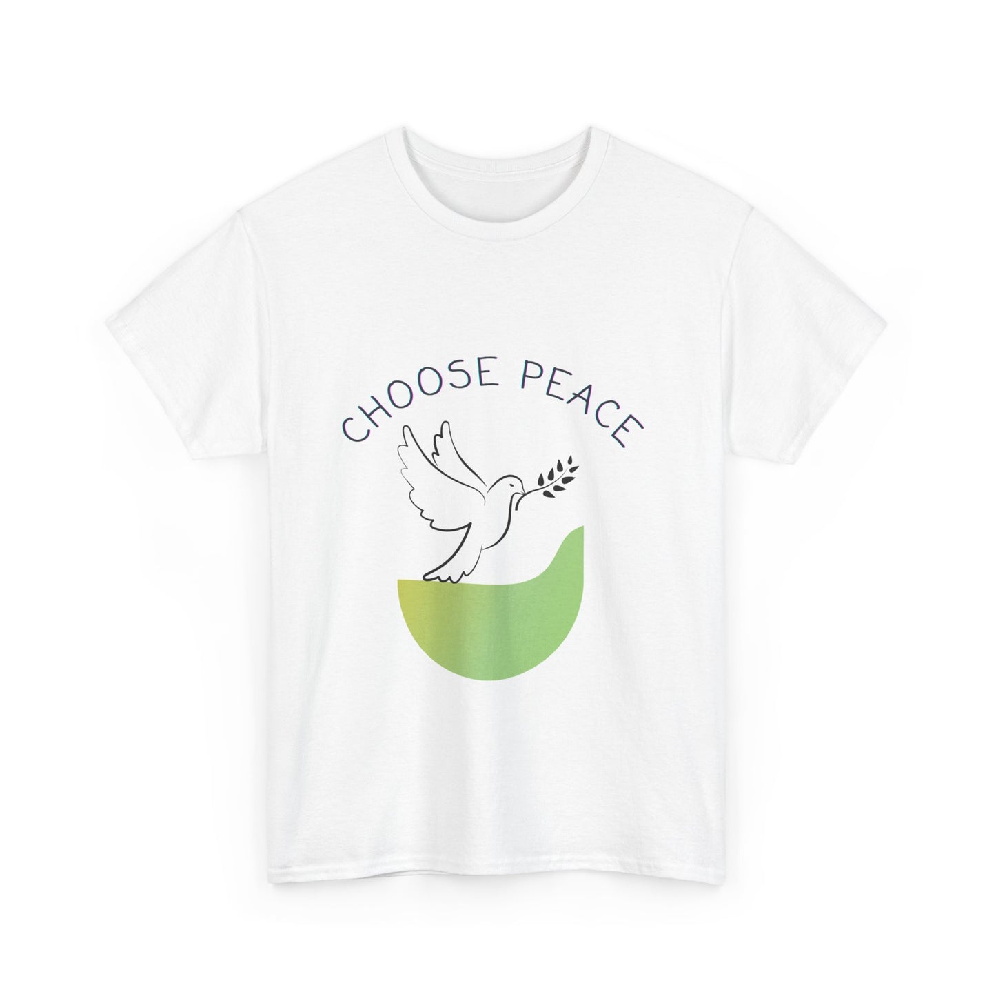 Choose Peace Unisex Heavy Cotton Tee - Inspirational Graphic Shirt