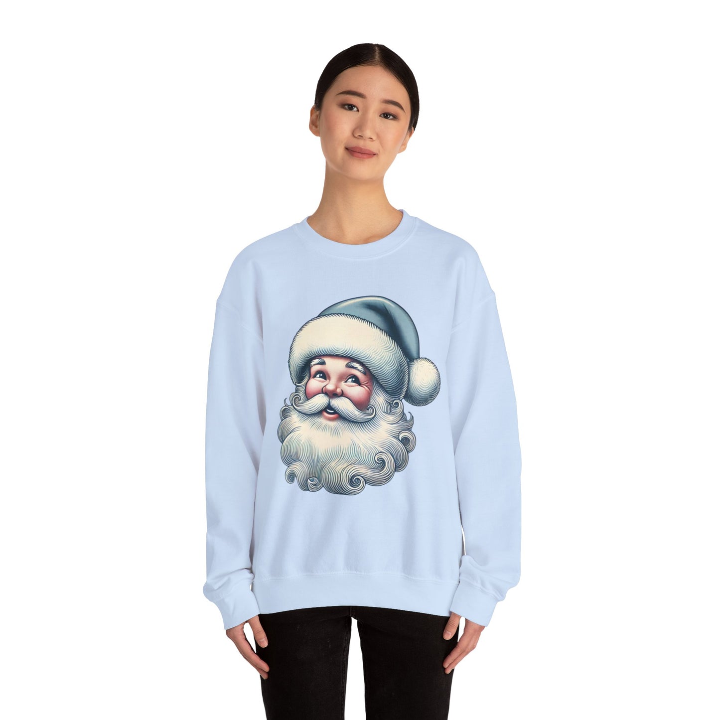 Vintage Santa Christmas Crewneck Sweatshirt – Festive Holiday Apparel