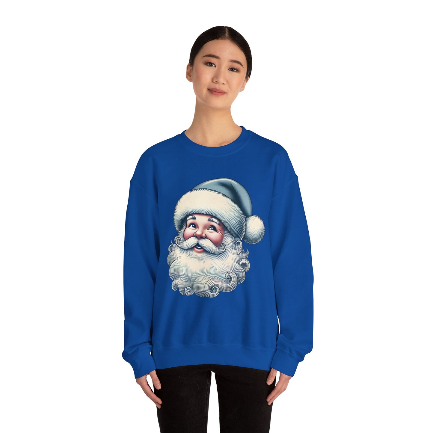 Vintage Santa Christmas Crewneck Sweatshirt – Festive Holiday Apparel