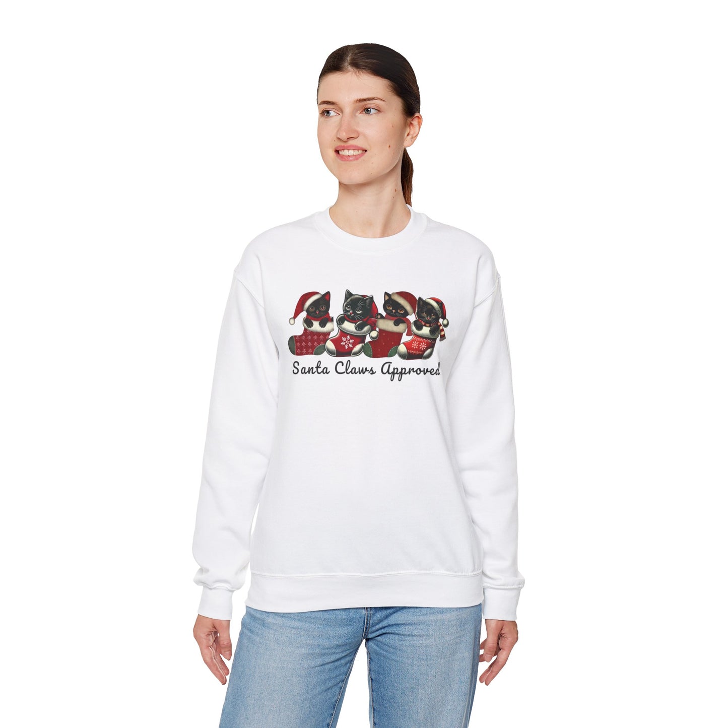 Santa Claws Approved Unisex Heavy Blend™ Crewneck Sweatshirt - Festive Holiday Apparel